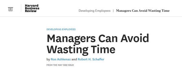 Managers Can Avoid Wasting Time